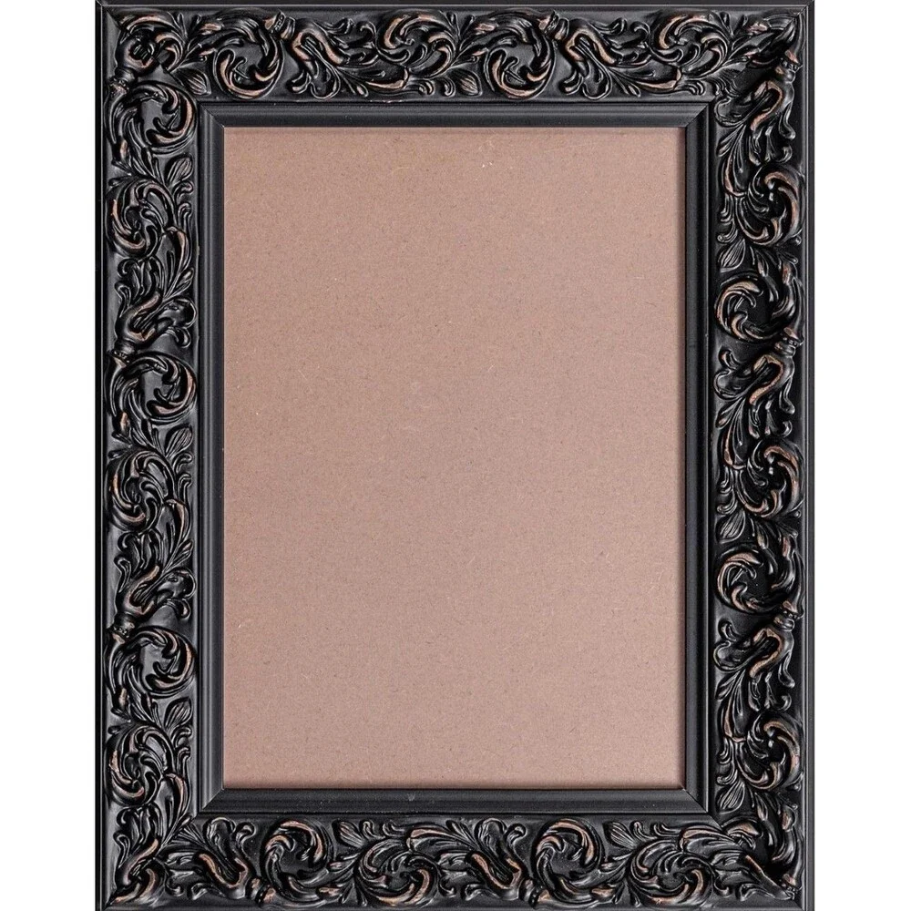 ArtXO Wood A4 Picture Frames for Home Wall Ornate Classic Black Frame 8.25x11.75